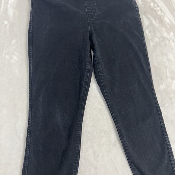 Spanx Jeans Womens Large Black Ankle Skinny Tummy Control Elastic Waist Pull On - Picture 2 of 13